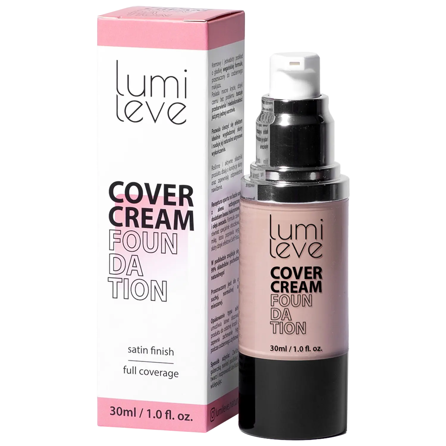 Кремовая покрывающая основа 38 Lumileve Cover Cream Foundation, 30 мл