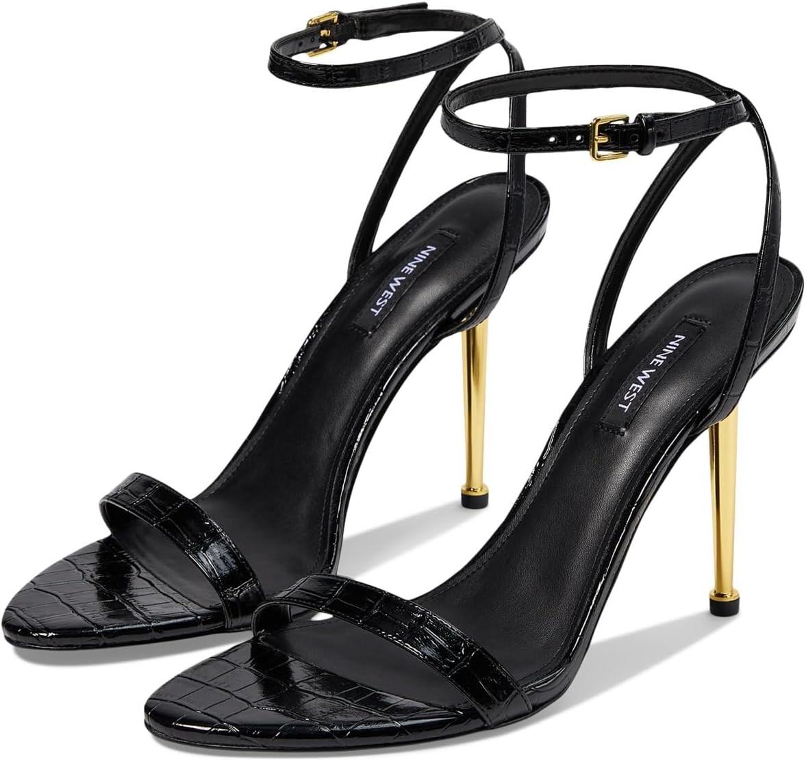 

Босоножки Reina Nine West, цвет Black Croco