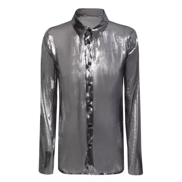 

Футболка semi-sheer shirt with metalized effect Sapio, черный