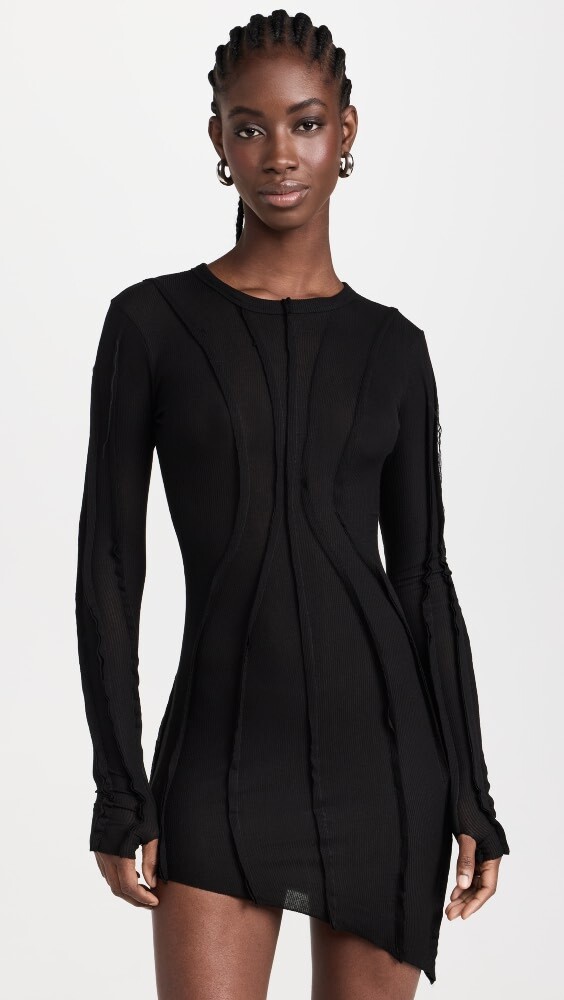 

Платье мини Sami Miro Vintage Asymmetric Long Sleeve, черный