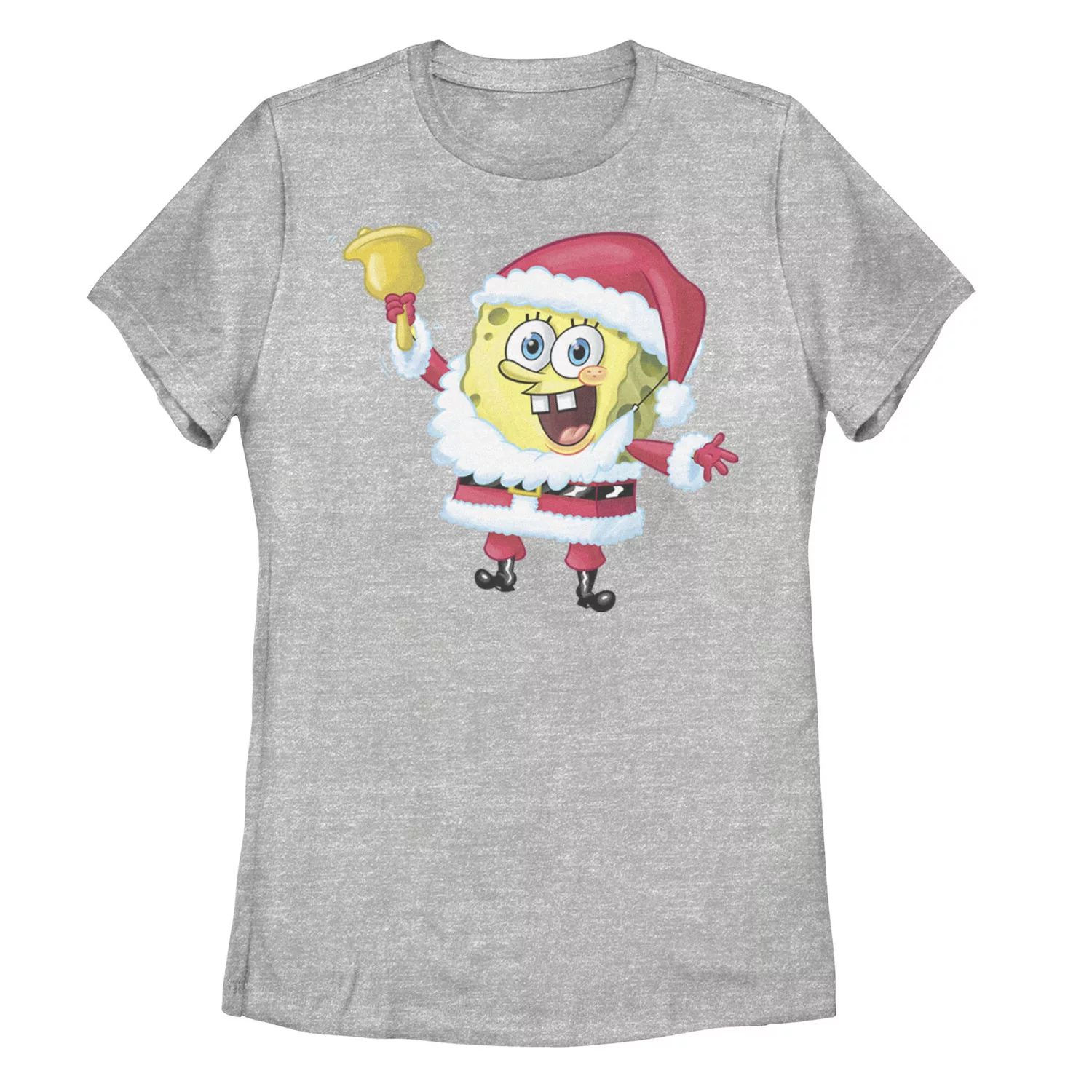 Детская футболка с рождественским рисунком «Губка Боб Квадратные Штаны» Санта-Клауса Licensed Character