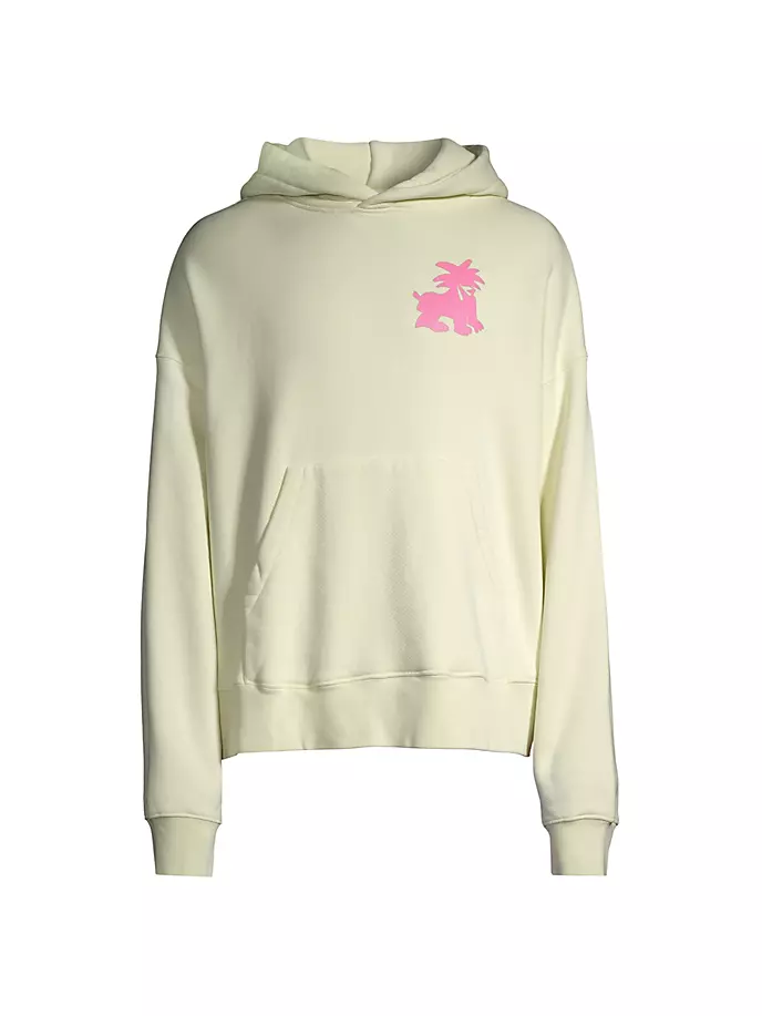 

Толстовка с рисунком «Леон» Palm Angels, цвет pale green
