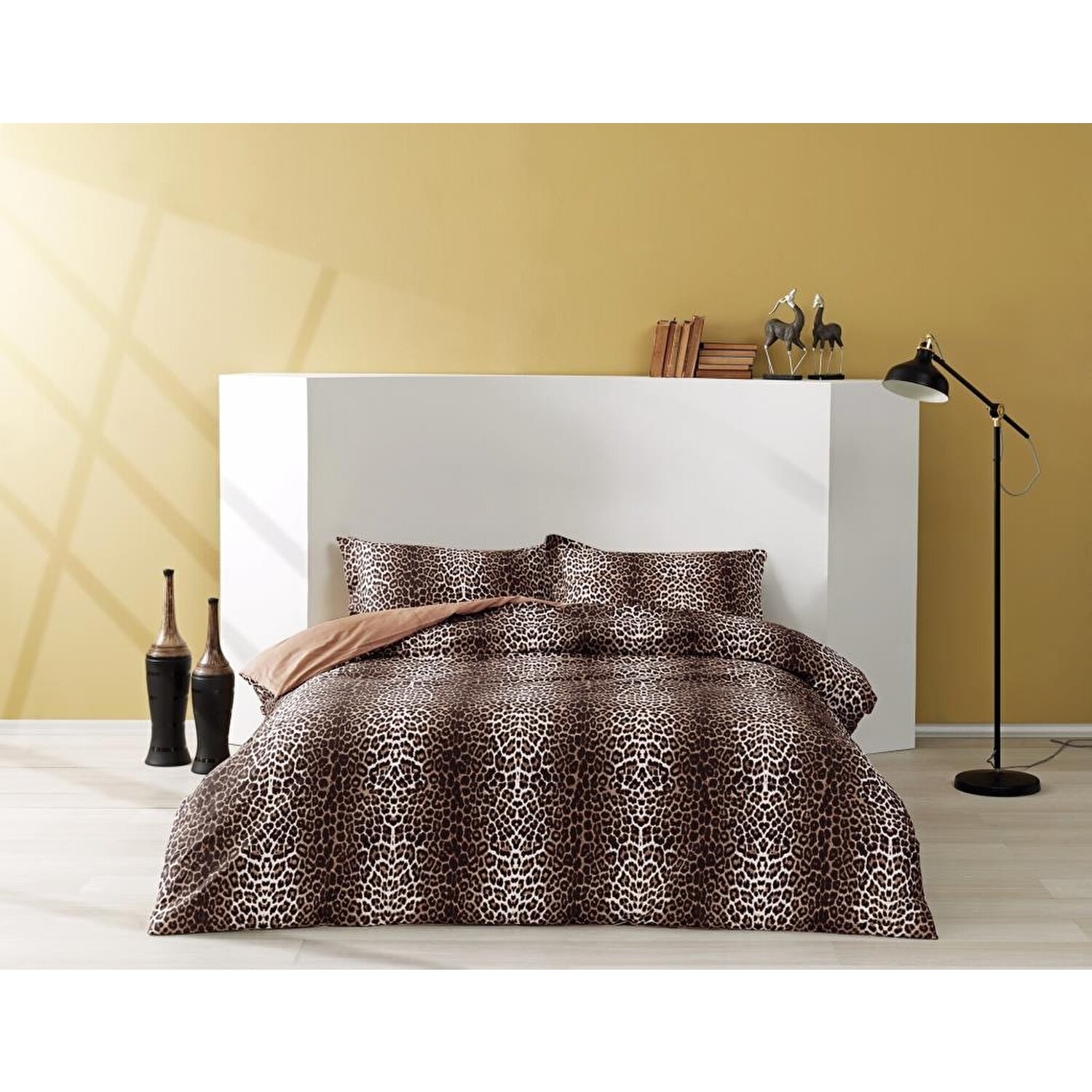 цена Комплект постельного белья Tac Леопардово-коричневый