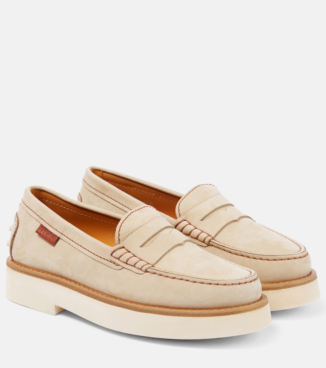 

Кожаные лоферы Tod's, бежевый