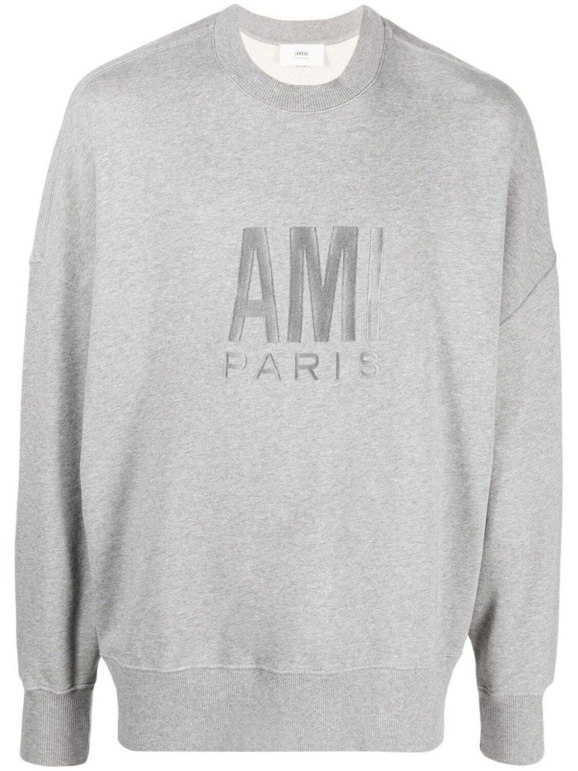 

AMI Paris толстовка оверсайз с вышитым логотипом, серый