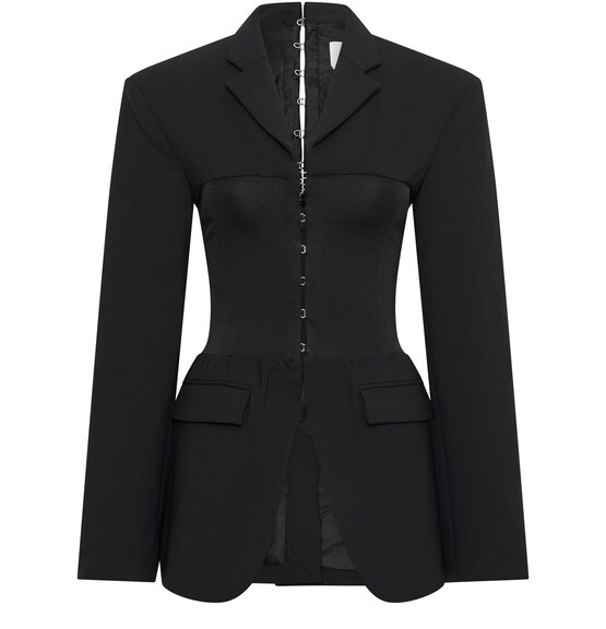 

Корсетный блейзер-труба Dion Lee, черный