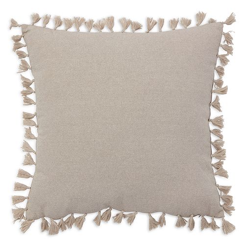 Декоративная подушка из хлопка и холста Джайпура Roselli Trading, цвет White