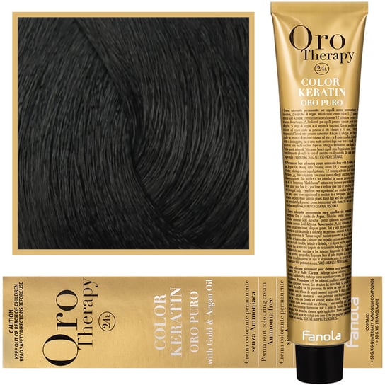 Краска для волос, 100 мл Fanola, Oro Therapy, Color Keratin Oro Puro, 1.0