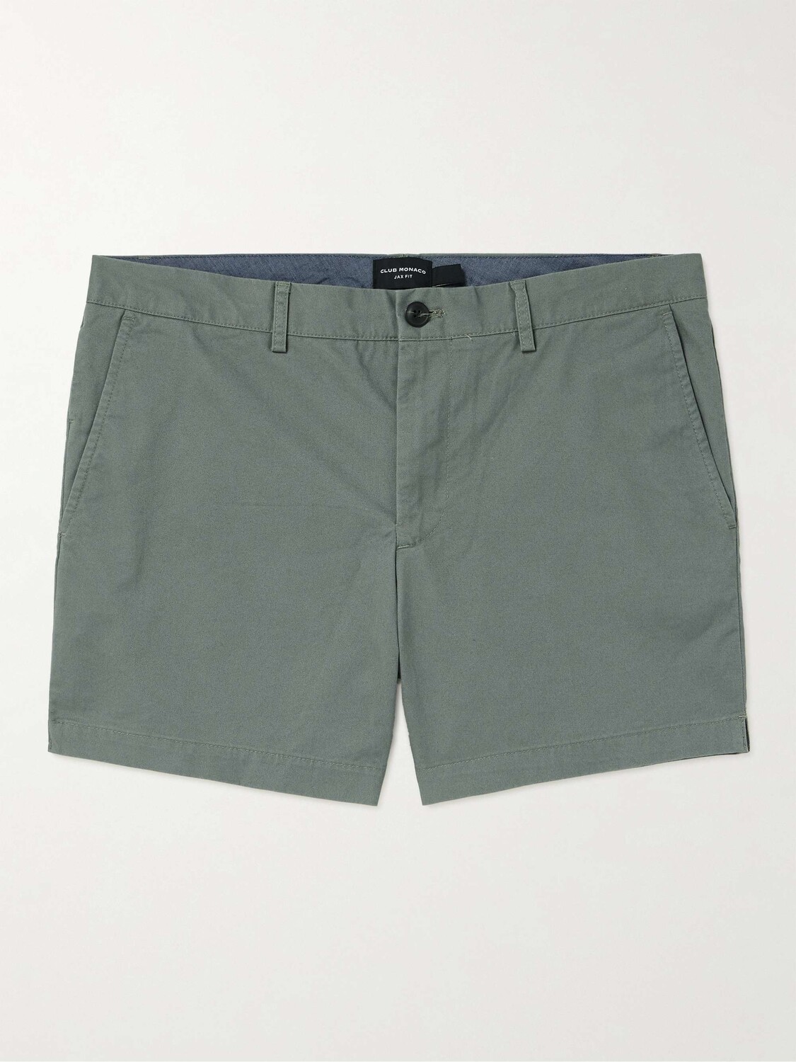 

Jax Прямые шорты из смесового хлопкового твила CLUB MONACO, серый