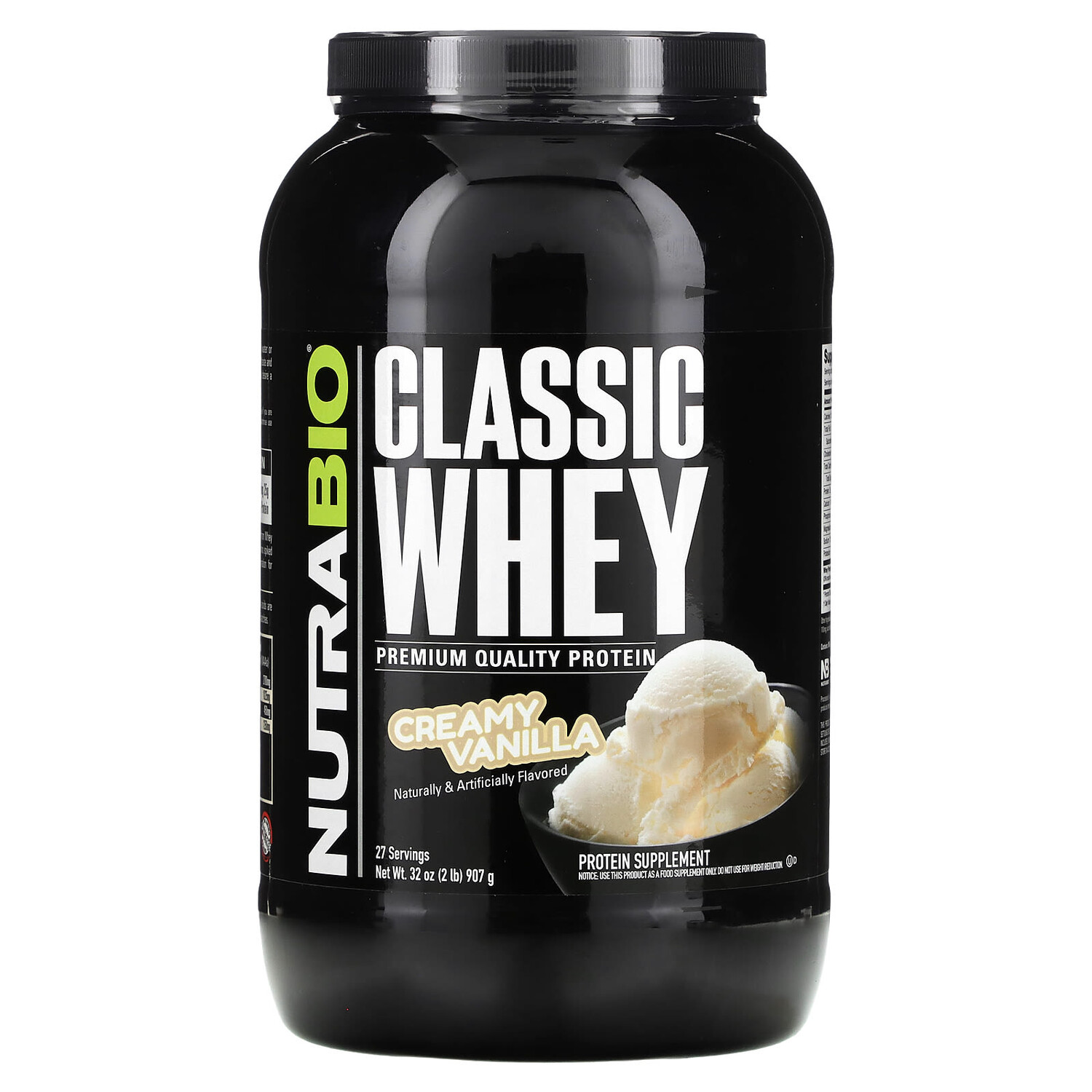 

Classic Whey Protein, сливочный ваниль, 907 г (2 фунта), NutraBio