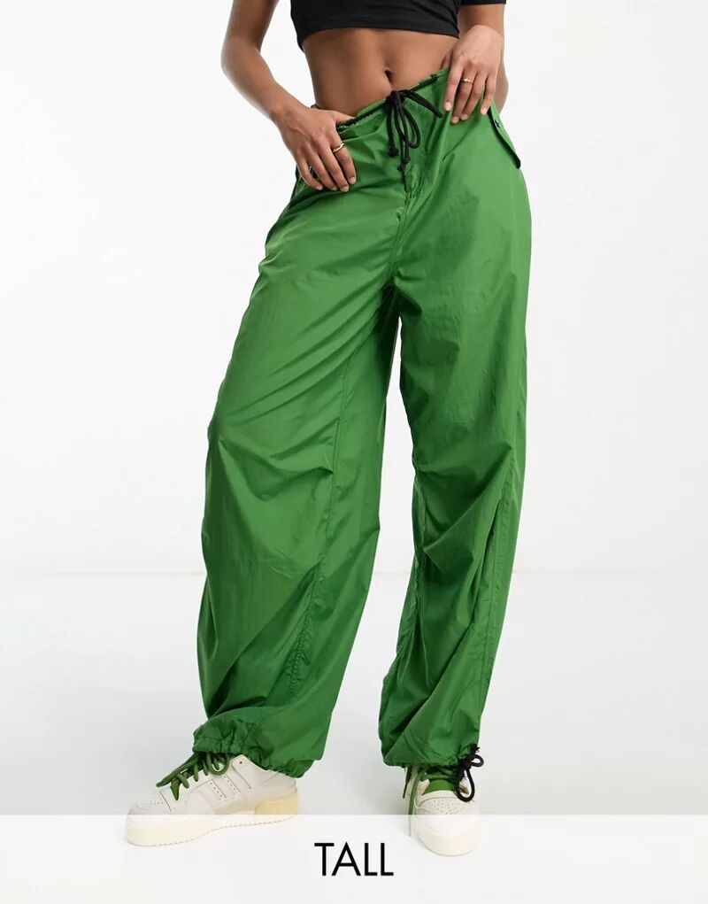 Зеленые брюки-парашюты Noisy May Tall с кулиской на талии