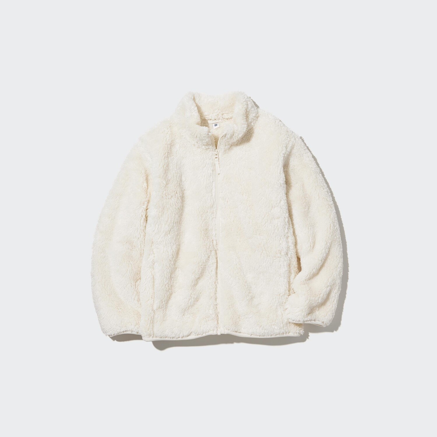 

Куртка Uniqlo детская флисовая плюшевая на молнии, молочный