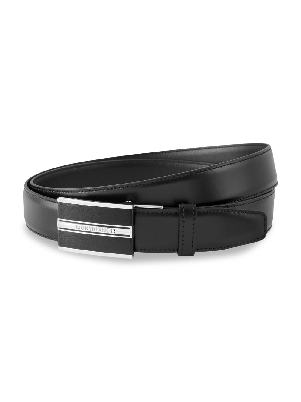 

Кожаный деловой ремень на заказ Montblanc, черный