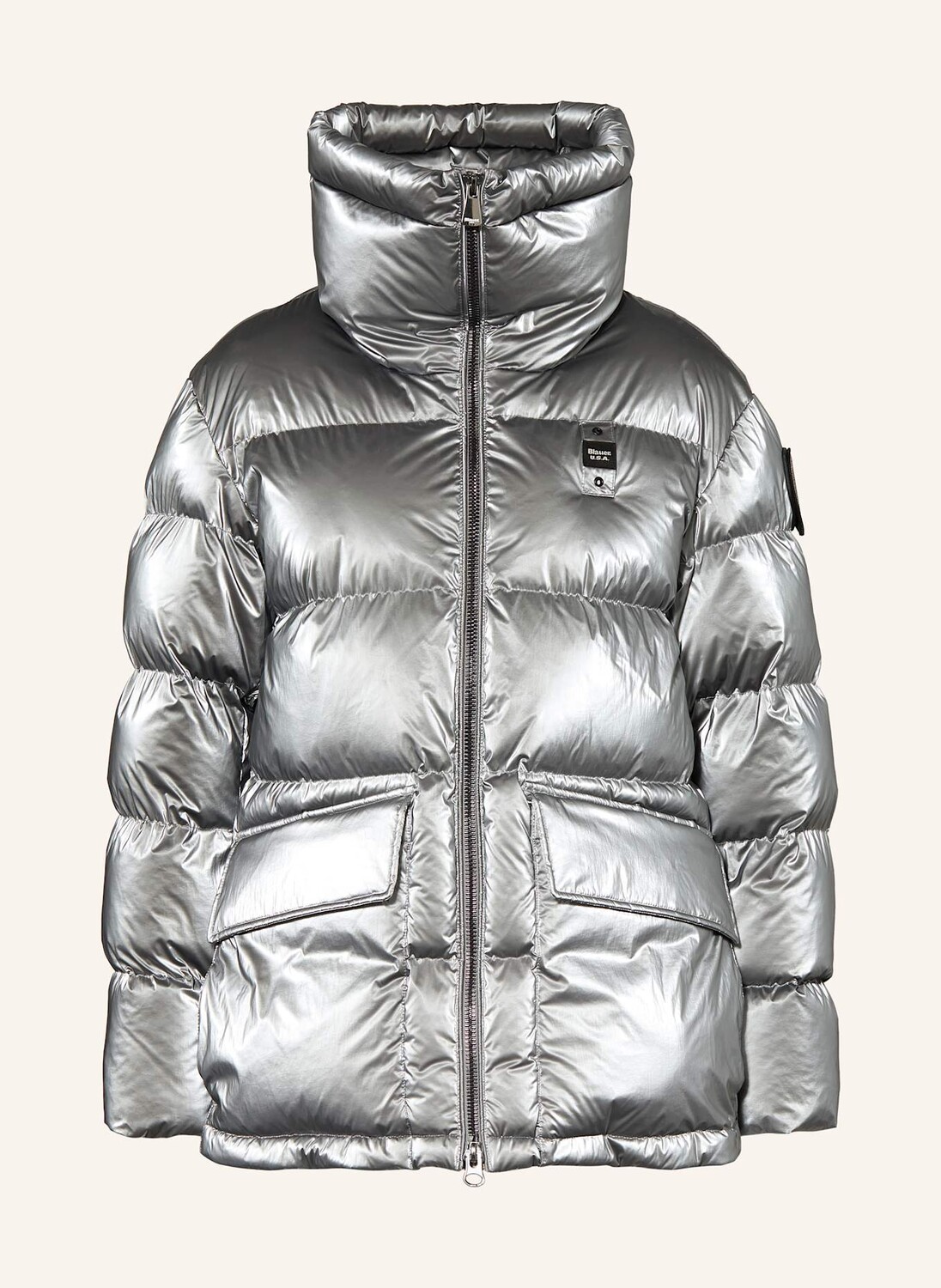 

Стеганая куртка оливка Blauer, серебряный