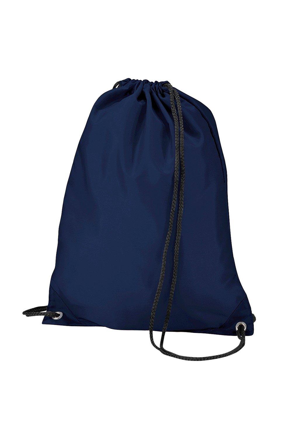 Бюджетная водостойкая спортивная сумка Gymsac на шнурке (11 л) Bagbase, темно-синий сумка urban gymsac на шнурке sol s темно синий