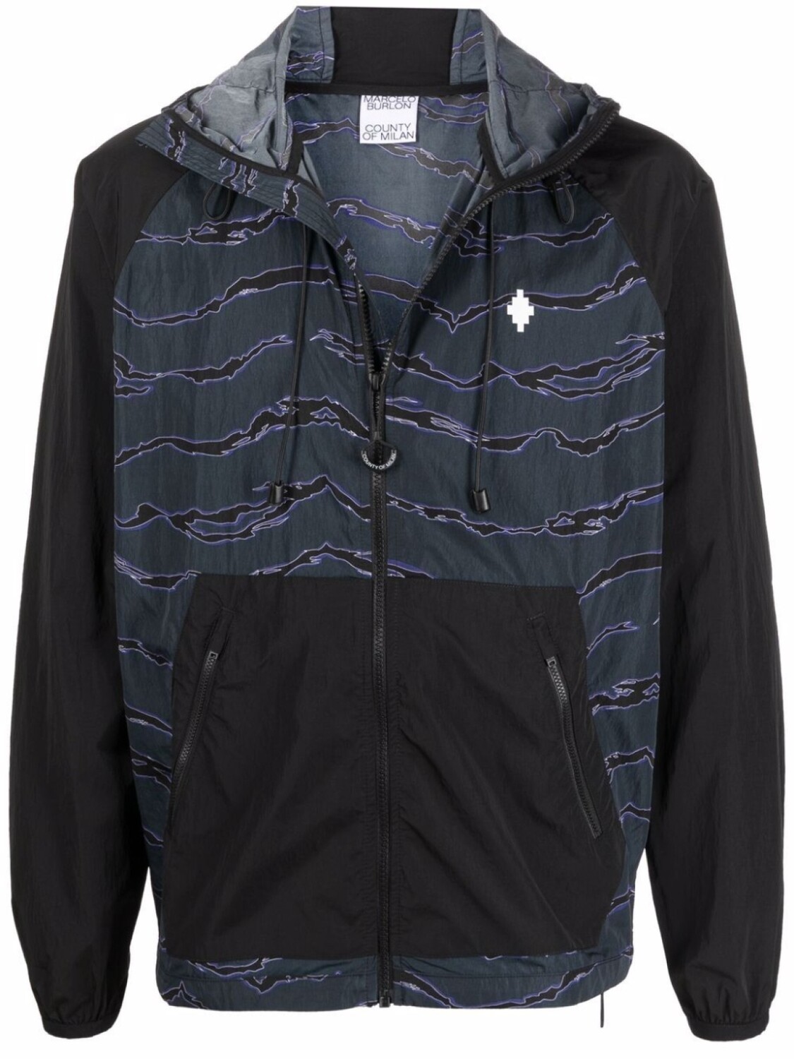 

Marcelo Burlon County of Milan ветровка с капюшоном, синий