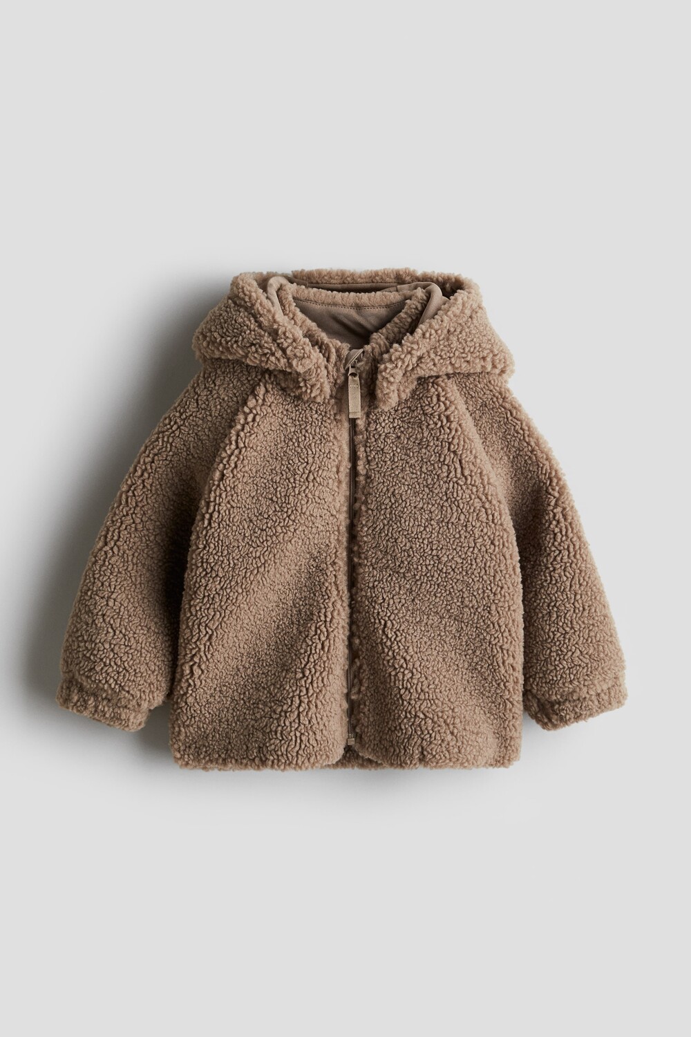 

Ворсовая куртка с капюшоном H&M, бежевый