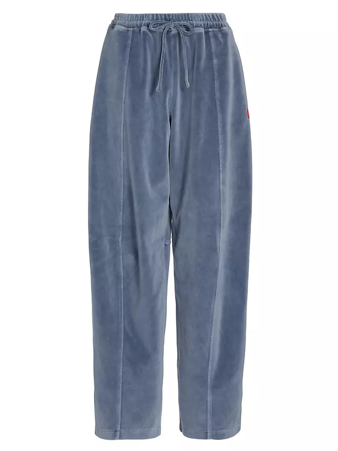 

Бархатные спортивные брюки с шарнирами Alexanderwang.T, цвет washed bluestone