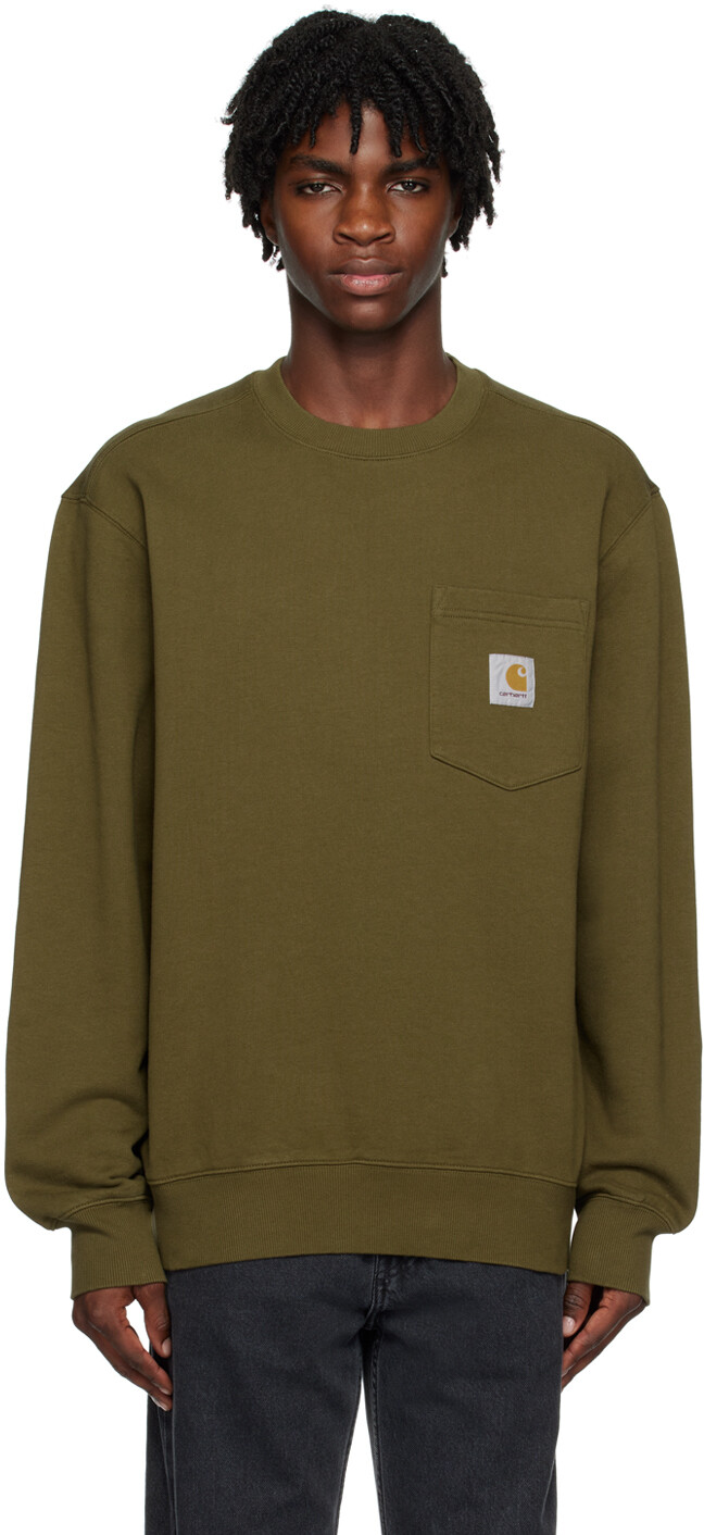 

Зеленый свитшот с карманом Carhartt Work In Progress