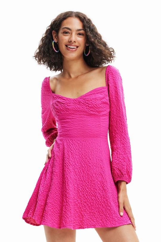 Дезигуальное платье Desigual, розовый