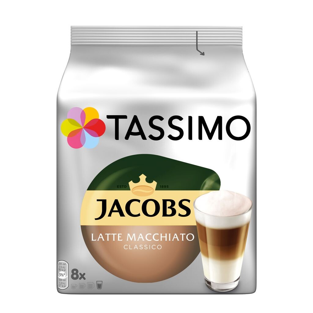 

Капсулы Tassimo Jacobs типа Латте Маккиато Классико | 8 кофейных капсул