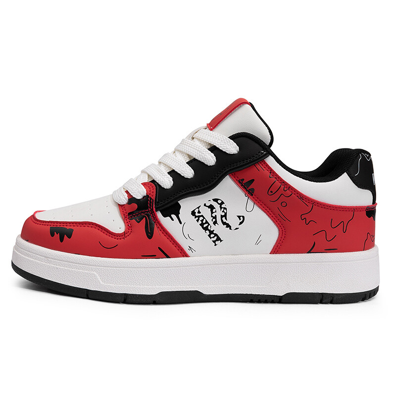 

Кроссовки Loz Skateboarding Shoes Unisex Low-top White, белый/красный
