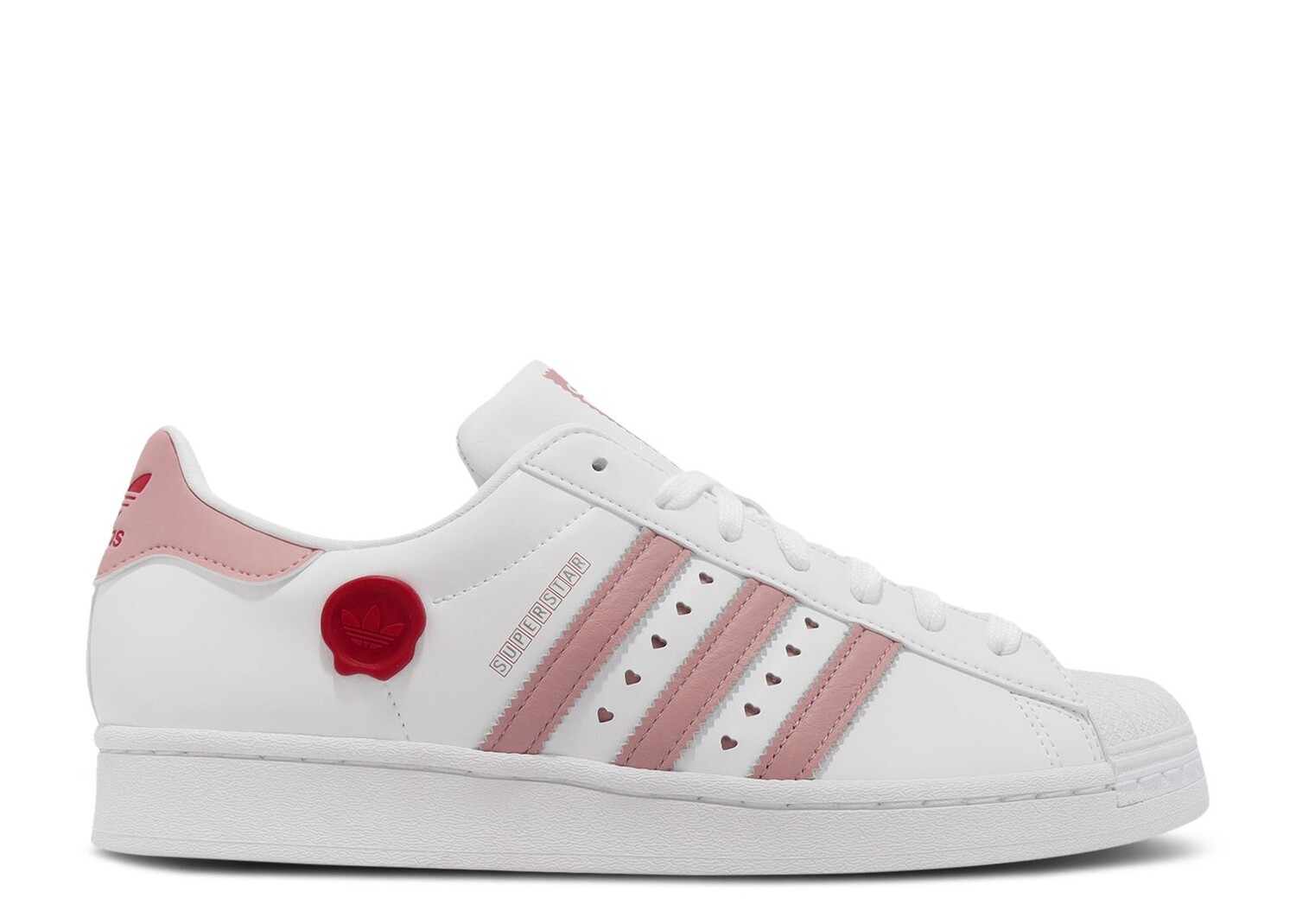 

Кроссовки adidas Superstar 'Valentine'S Day 2023 - Scarlet', белый