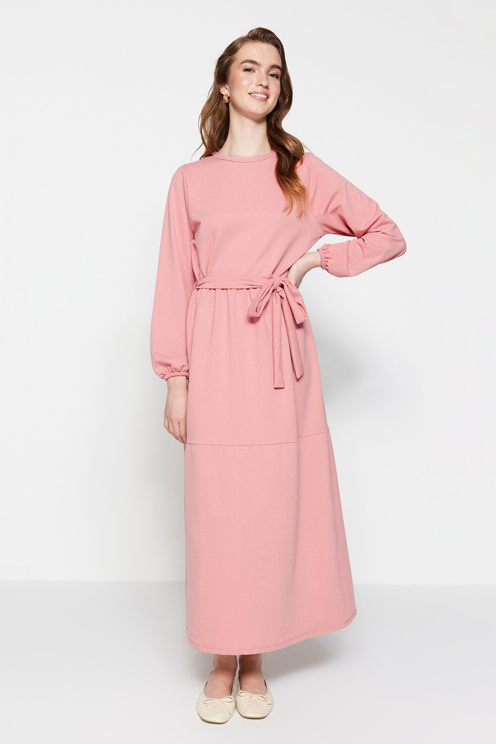 

Платье - Розовое - Скейтер Trendyol Modest, розовый