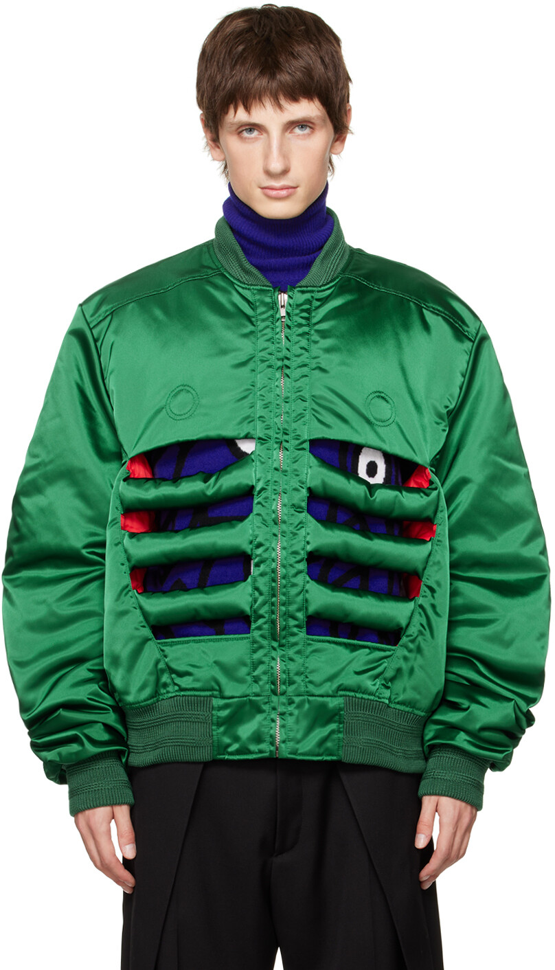 

Зеленый бомбер Скелет Темный Walter Van Beirendonck