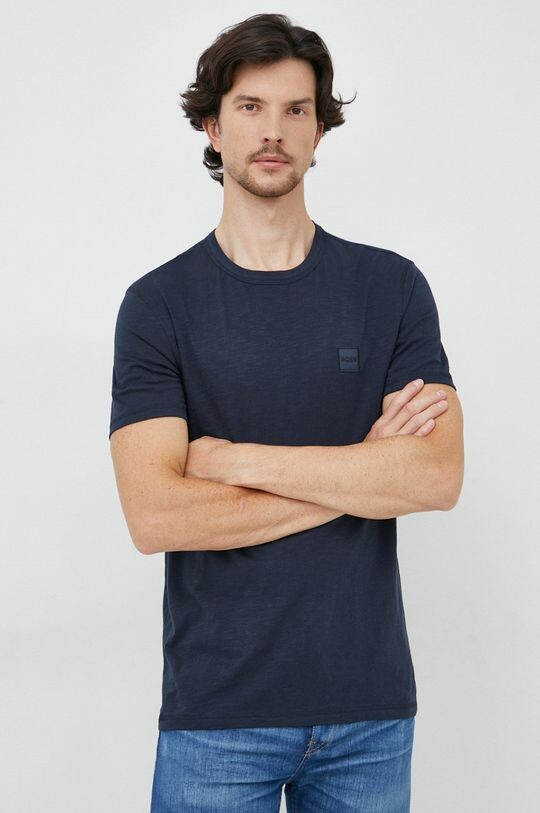 

BOSS BOSS CASUAL хлопковая футболка Boss Orange, темно-синий