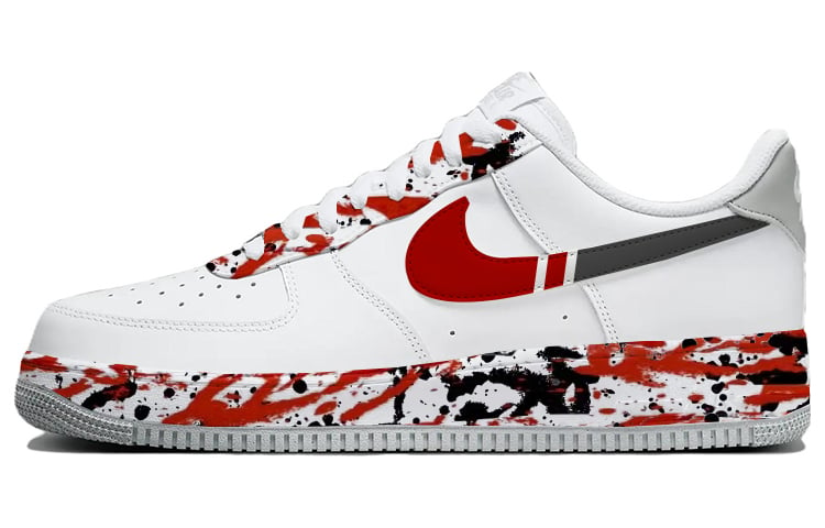 

Кроссовки Nike Air Force 1 Skateboarding Shoes Men Low-top Black/Red/White, белый