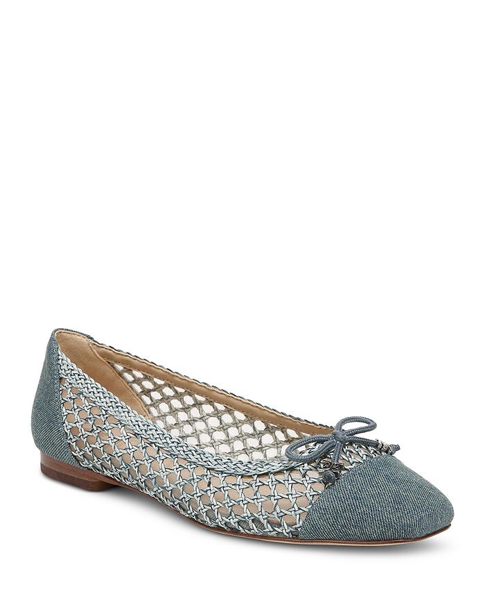 

Женские ажурные балетки May Square Toe с бантом и акцентом Sam Edelman
