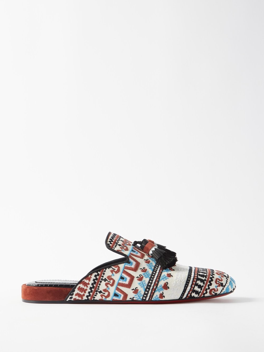 

Мюли coolito sun с греческой вышивкой Christian Louboutin, бежевый