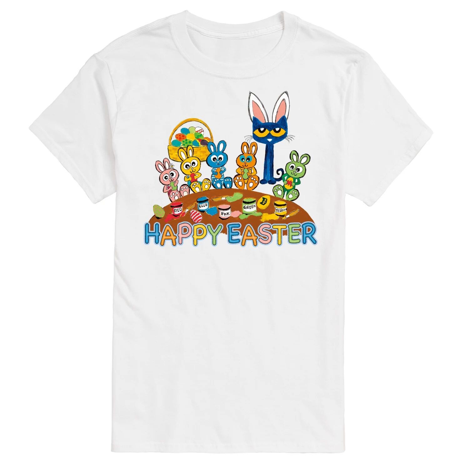 

Футболка Big & Tall Pete The Cat с Пасхой License, белый