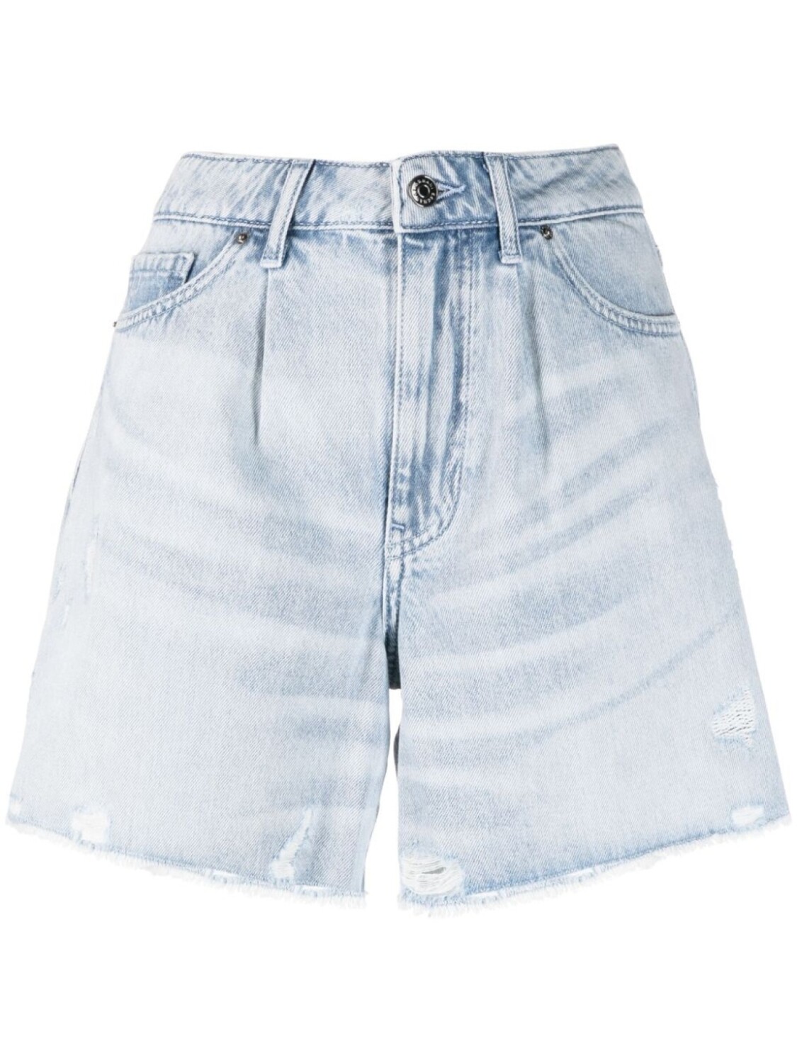 

Armani Exchange джинсовые шорты с эффектом потертости, синий