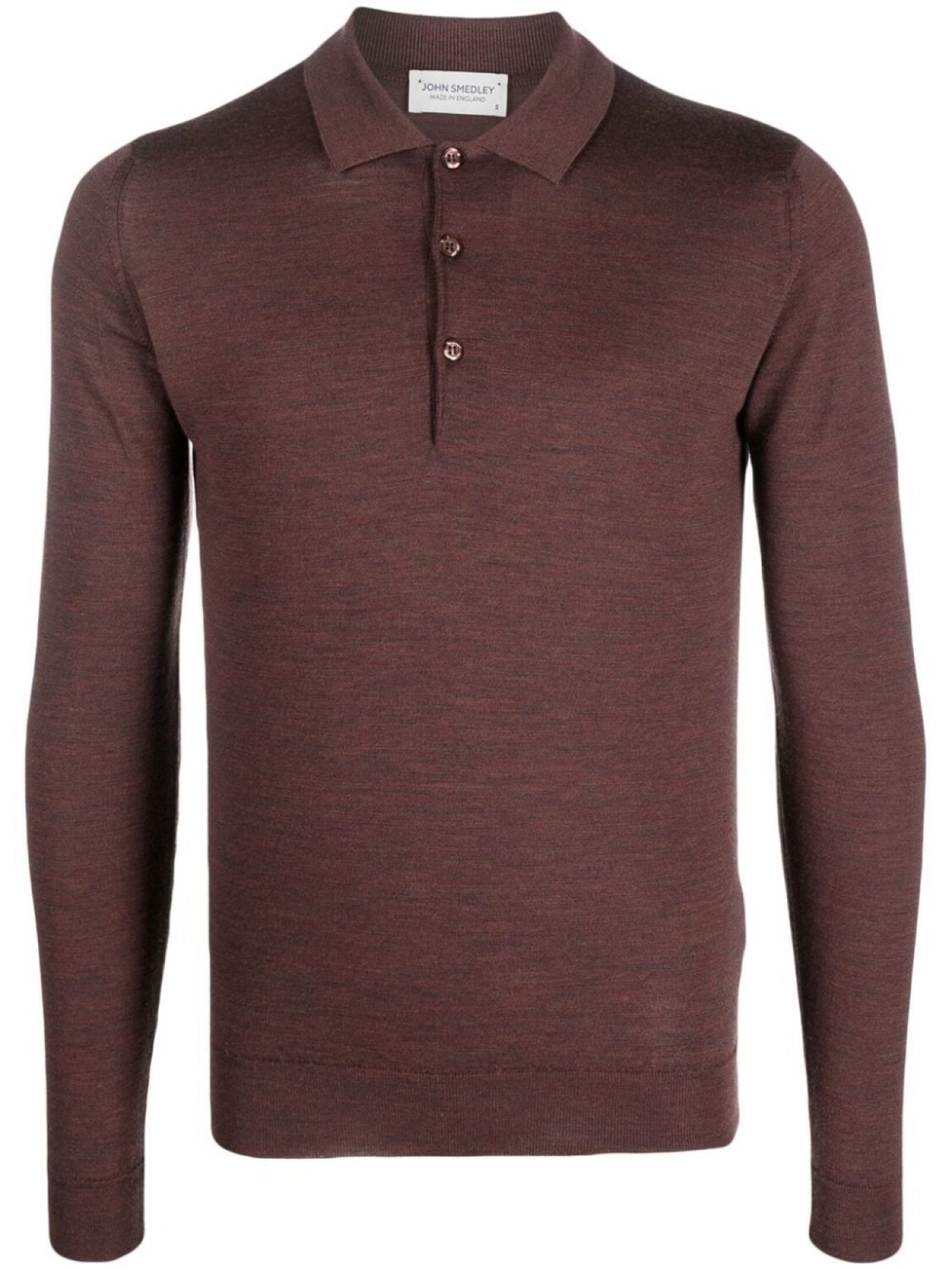 

John Smedley рубашка поло с длинными рукавами, красный