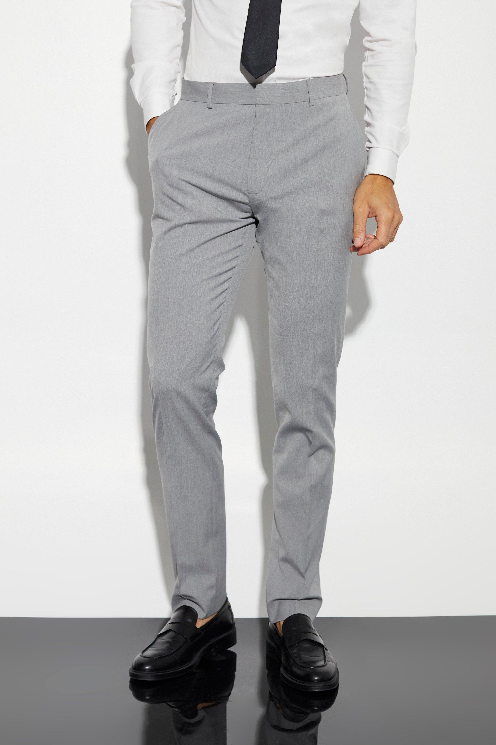 Высокие узкие брюки костюма Boohoo, серый