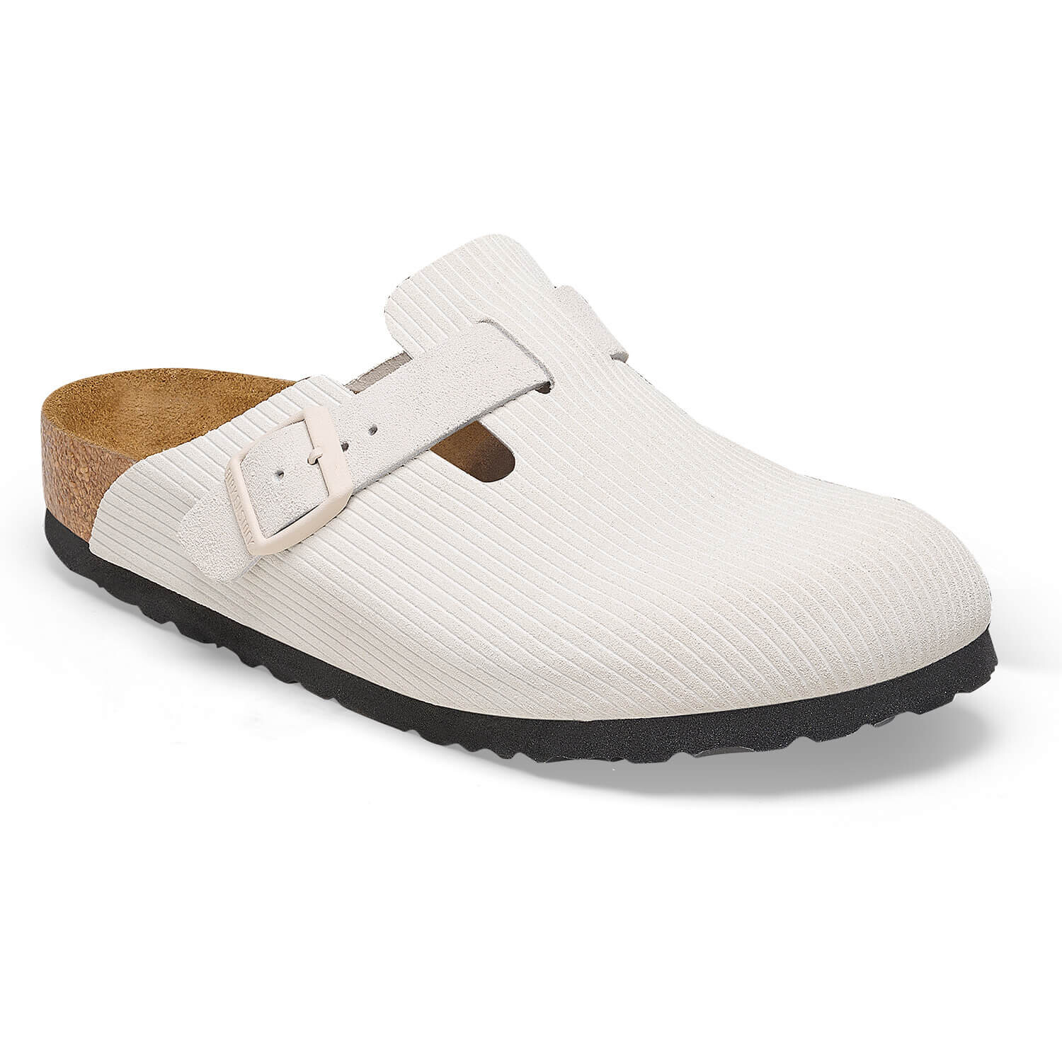 

Сандалии Birkenstock Sandale Boston Suede Embossed, цвет Perlweiß