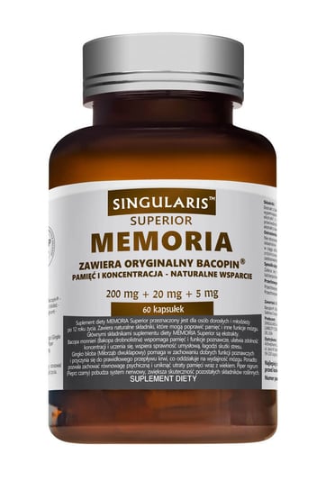 Singularis, Superior Memoria, пищевая добавка, 60 капсул
