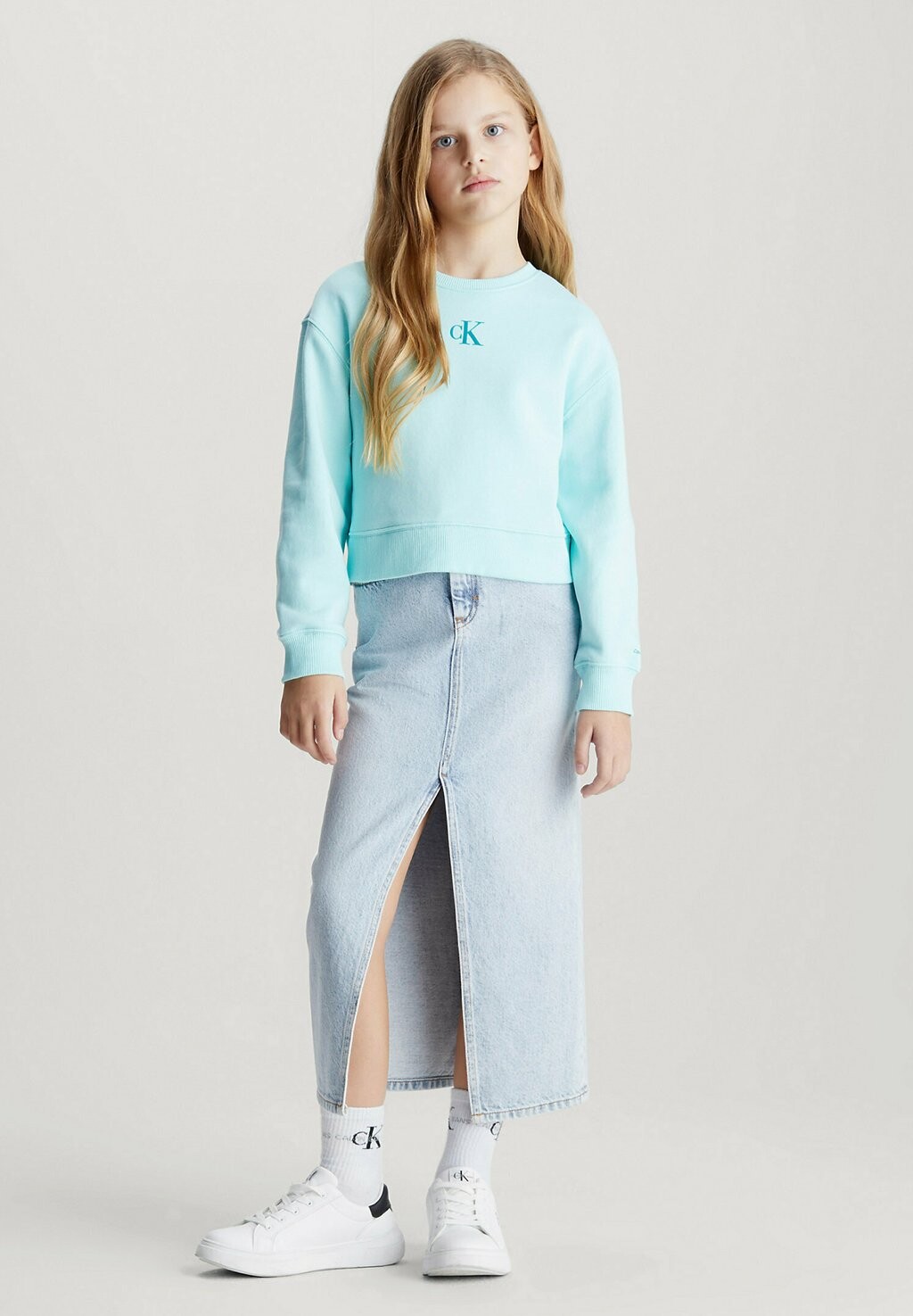 

Толстовка Logo Calvin Klein Jeans, цвет blue tint