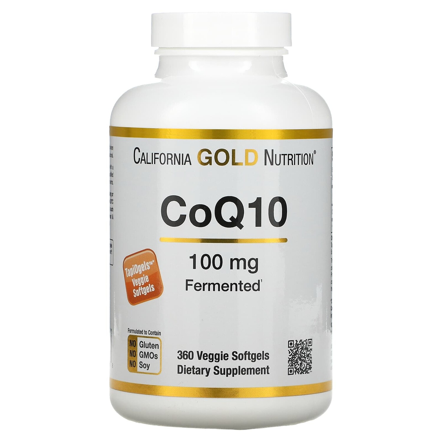 

Коэнзим Q10, 100 мг, 360 растительных капсул, California Gold Nutrition