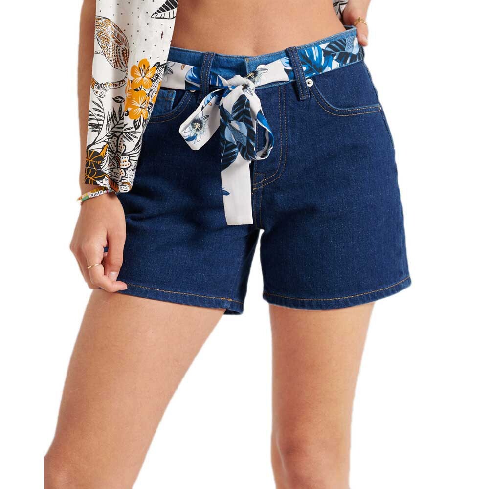 

Джинсовые шорты Superdry Mid Rise Slim, синий