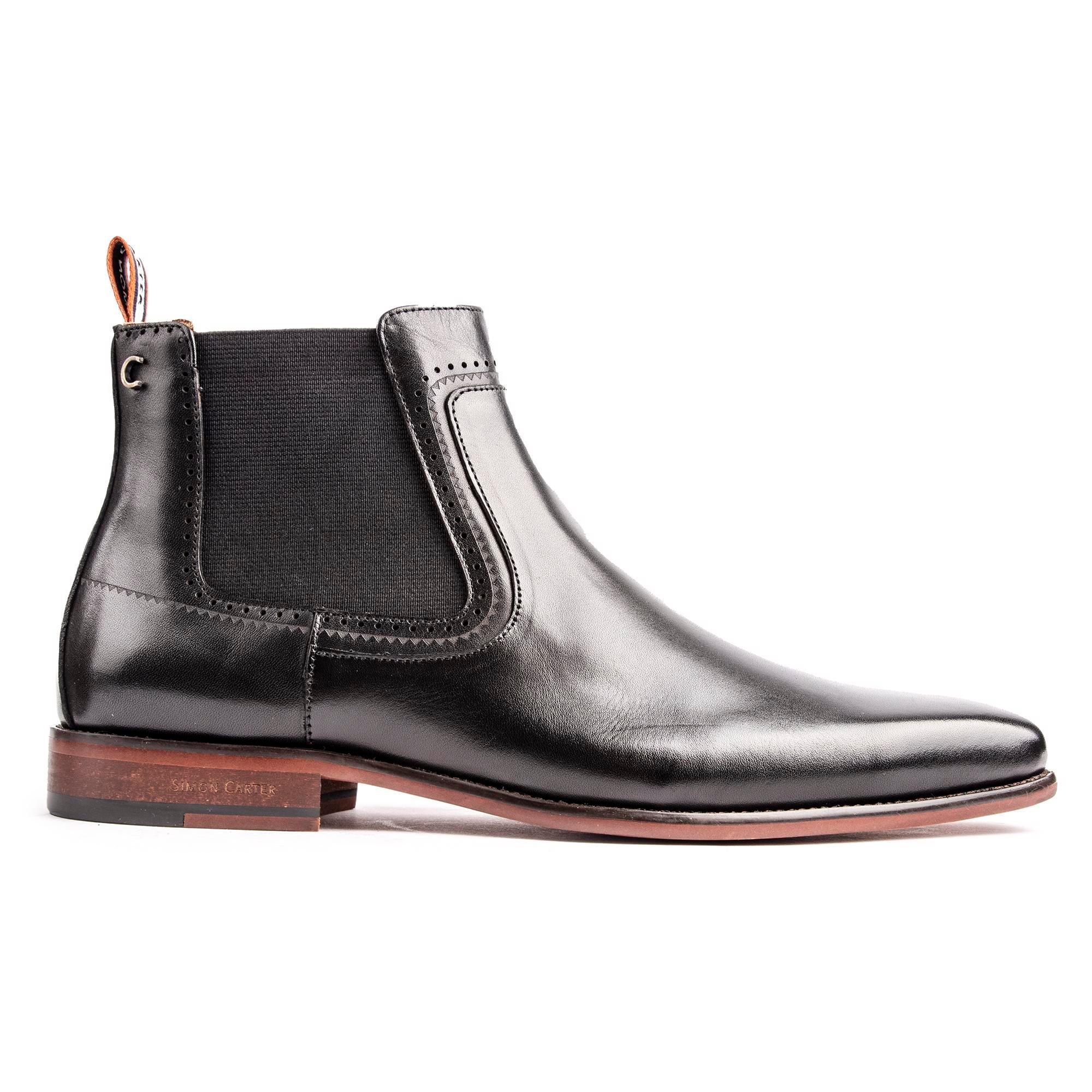 Ботинки «Терьер Челси» SIMON CARTER, черный ботинки челси мужские из флока классические ботинки ручной работы без застежки черные