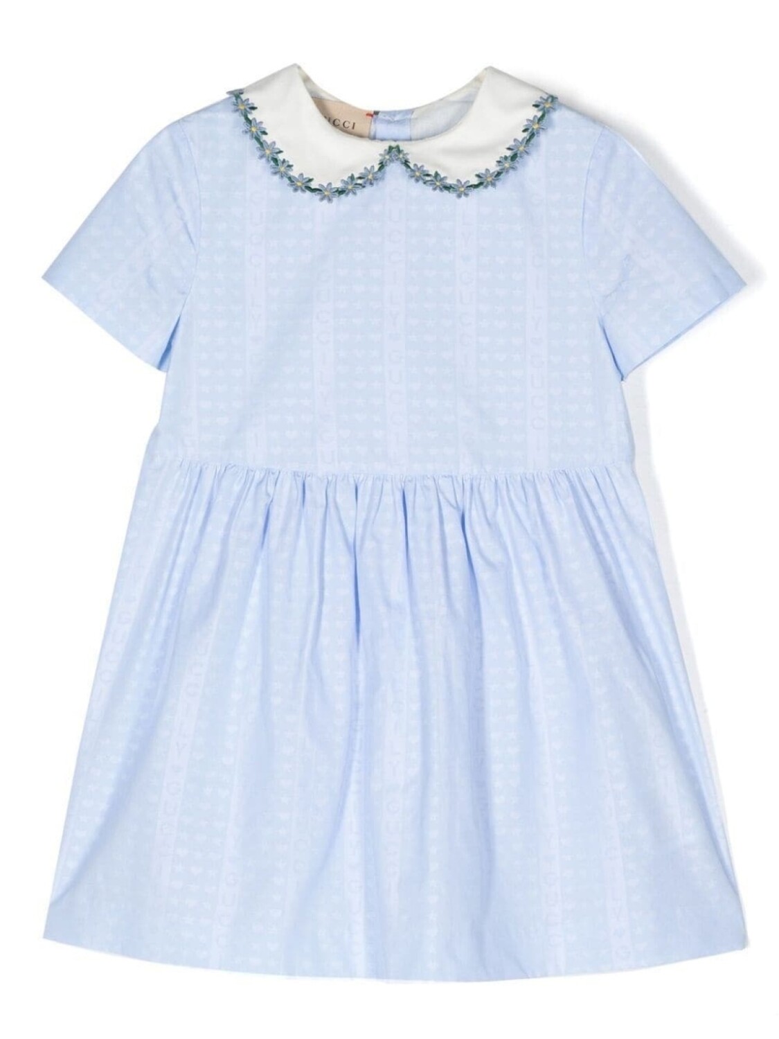 

Gucci Kids поплиновое платье, синий