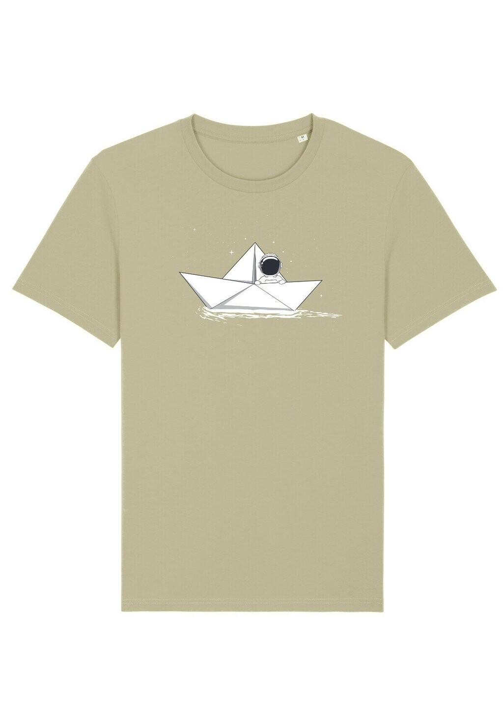 

Футболка с принтом ASTRONAUT IN PAPER BOAT Watapparel, цвет sage