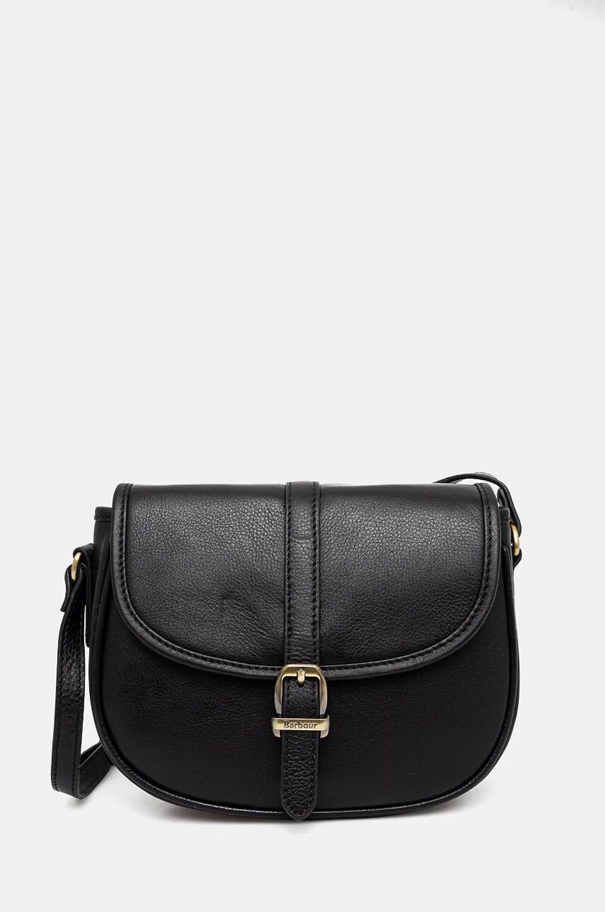 

Кожаная сумка Barbour, черный