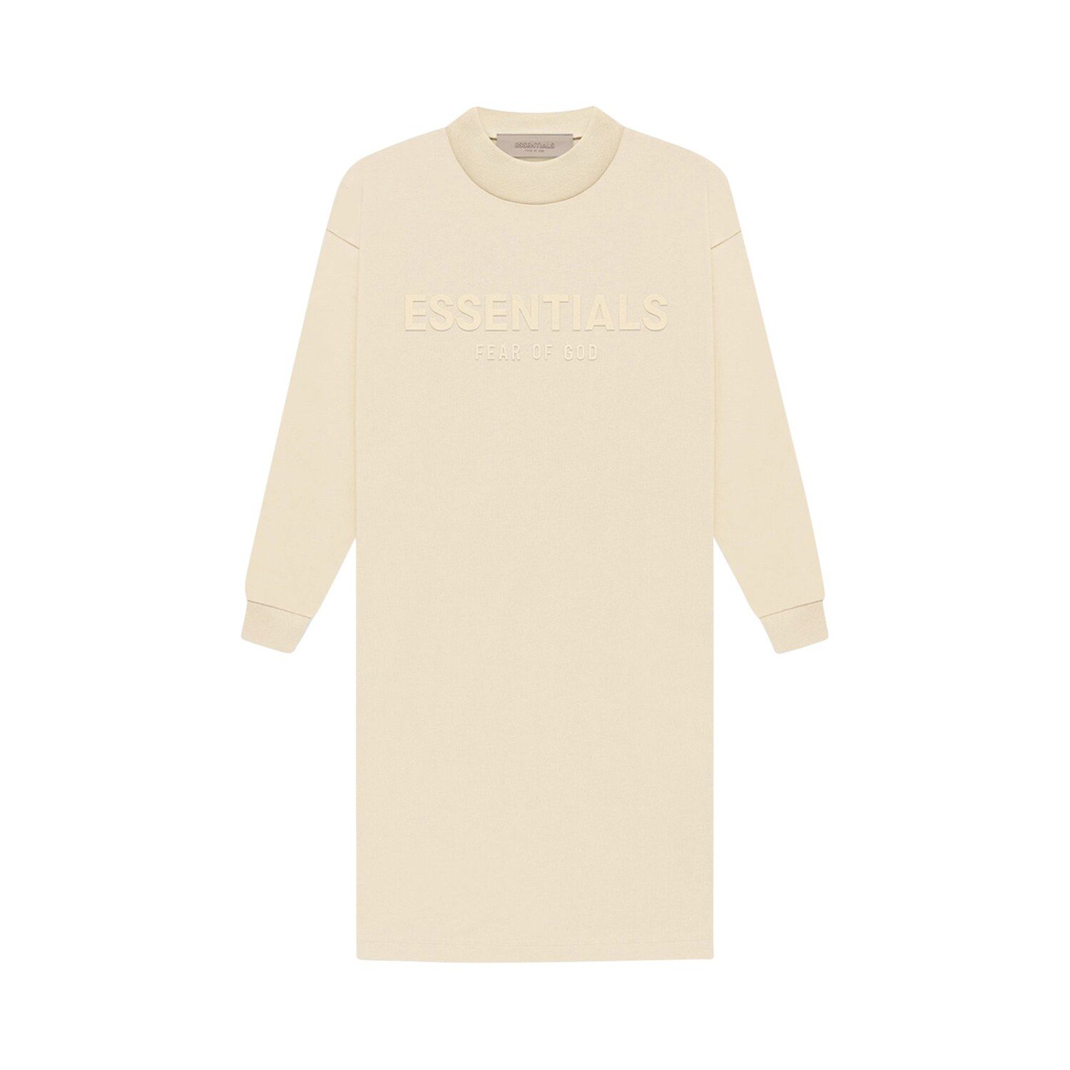 

Платье-футболка с длинными рукавами Fear of God Essentials, цвет Egg Shell