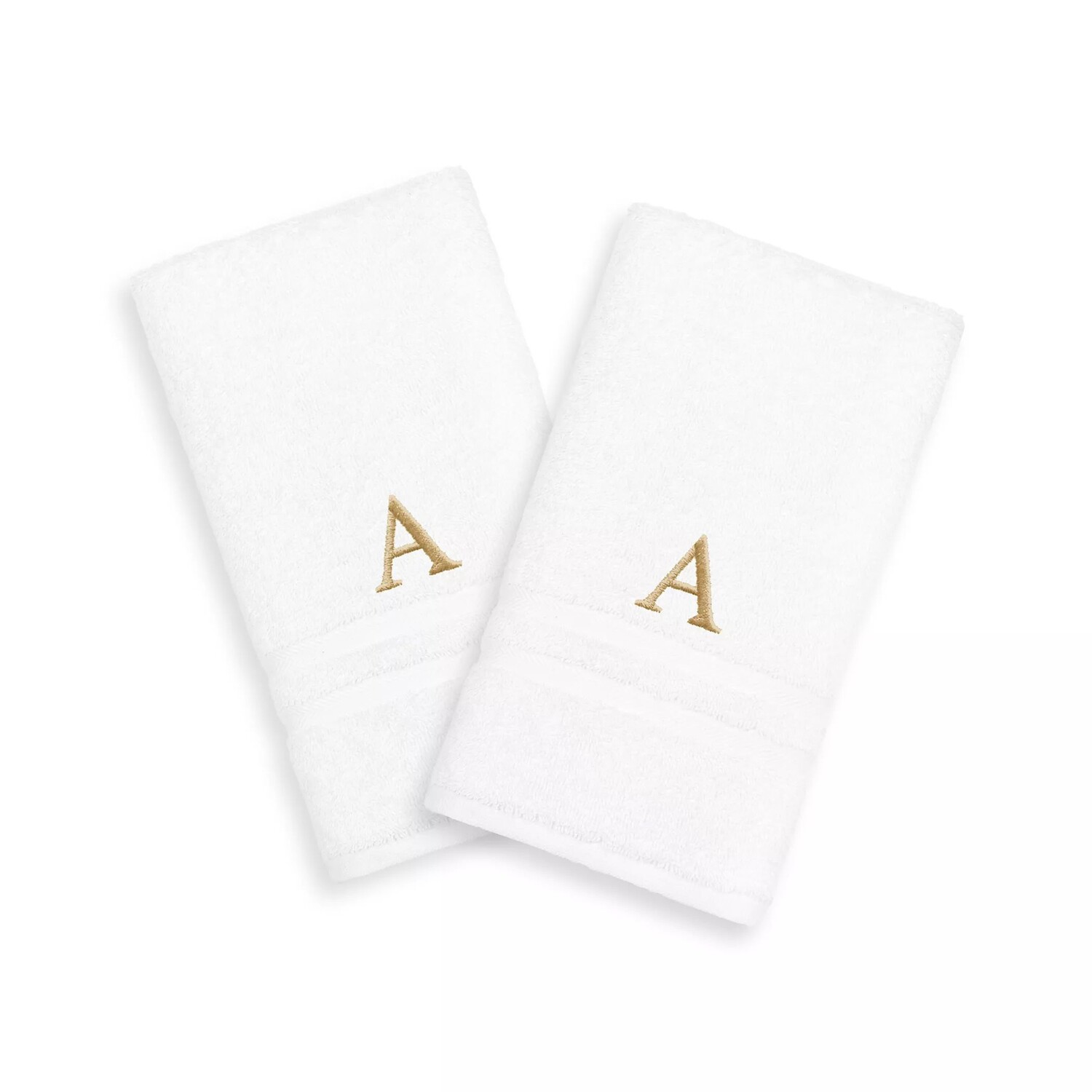 

Linum Home Textiles, 2 упаковки полотенец для рук с монограммой золотого тона