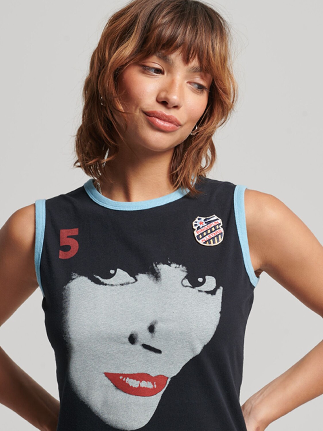 

Жилет с рисунком Ringspun Allstars Superdry, черный как смоль