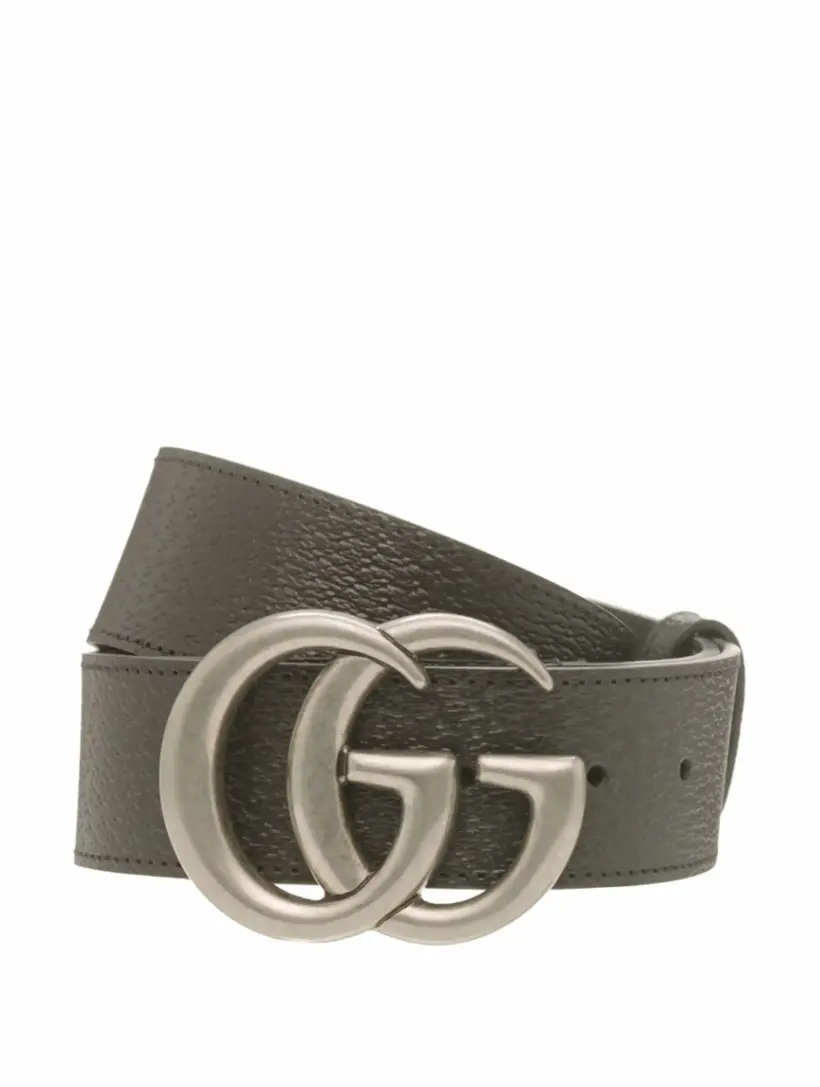 

Кожаный ремень GG Marmont Gucci, черный